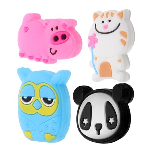 GANAZONO Tennis Racket Vibration Dampener Strawberry Shape 4pcs Set Silicone for Tennis Racket Decorative