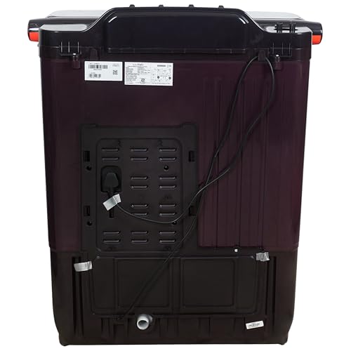 Image of Havells-Lloyd 8 Kg 5 Star Semi-Automatic Top Load Washing Machine (GLWS805EXAPC Plum Cola With Pink lid, Double Layered Toughened Glass Lids)