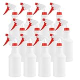 RHONGAN 12 PCS 16 Oz Spray Bottle,Plastic Spray Bottles for Cleaning,Reusable Empty Refillable Solutions Bottle,Spray Bottle Bulk for Garden,Plants,Water,Kitchen and Commercial