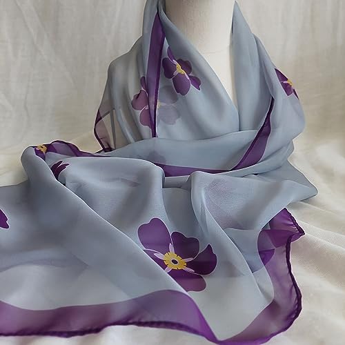 Silk feeling chiffon scarves Armenian motives4