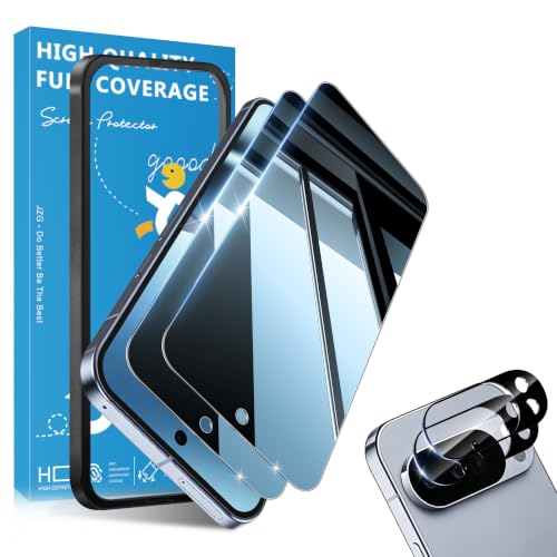 JavoYion 2 Pack for Google Pixel 10 Pro XL Privacy Screen Protector, 2 Pack Camera Protector, Fingerprint Compatible, Anti Spy, 9H Hardness Glass for Google Pixel 10 Pro XL Screen Protector