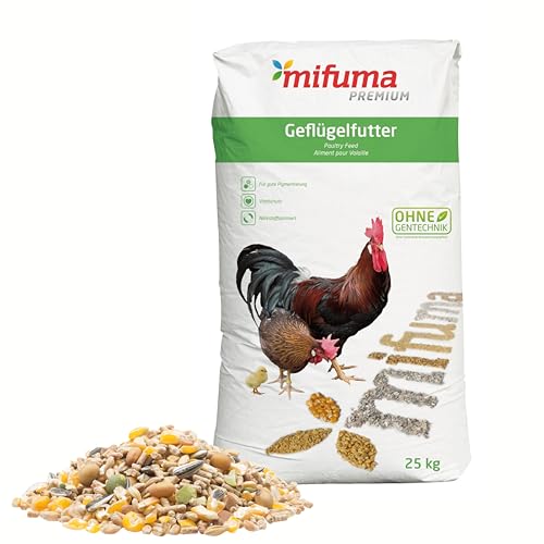 mifuma Wellness Legemischung 25 kg | Premium Hühnerfutter | Körner-Pellet-Mix | Alleinfutter | ohne Gentechnik