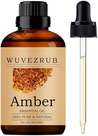 Amber Essential Oils, 120ML Pure and Natural Essential Oil for Aromatherapy Diffuser - Amber /4 Fl Oz