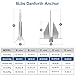 Leero Heavy Duty Boat Anchor Kit with Anchor Chain, Shackle and Anchor Rope, 8 lb Portable Danforth Anchor,Boat Anchor for Pontoons, Dinghies, Fishing Boats, Bass Boats, Sport Boats, Sport Yachts