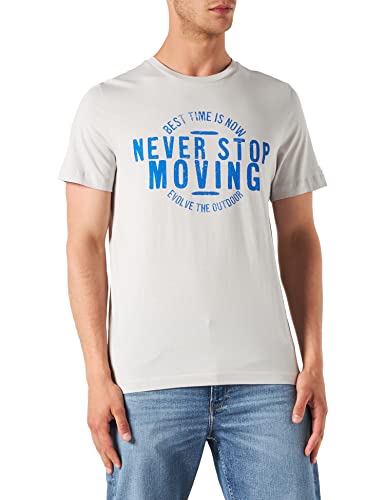 camel active Herren 409745/7T58 T-Shirt, Cloudy Grey, XL Cover