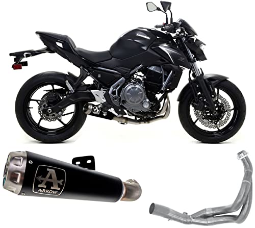 scarico completo race arrow scarico completo race pro-race nichrom nero compatibile con kawasaki z650 z-650 2017 2018 2019 2020 mototopgun