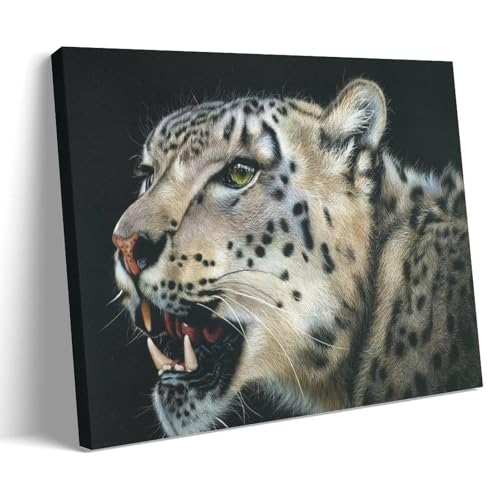 YAPING Snow Leopard And Wild Cat Wildlife Poster Canvas Print 16x24inch (40x60cm)
