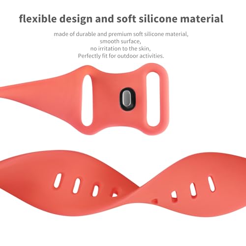 Image of Sport Bands Compatible with Apple Watch Band 38mm /40mm /41mm /42mm /44mm /45mm /49mm Women Men,Soft Silicone Strap Compatible with iWatch Ultra2 /Ultra Series10 /9 /8 /7 /6 /5 /4 /3 /2 /1 /SE Coral