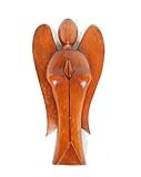 holzfiguren engelorchester Höhe ca. 15 cm Schutzengel aus Holz Holzfigur guardian angel Skulptur 15 cm