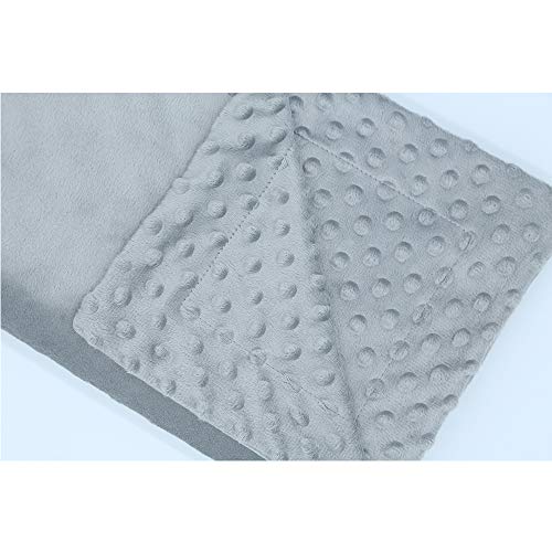 Annlaite Unisex Children's Baby Quilt Soft Baby Blanket Minky Dot- Sherpa Fleece Baby Blanket 30 By 40 Grey #TOP2