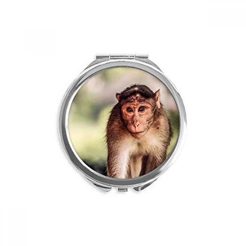 Singe terrestre miroir de maquillage rond multicolore ultra plat de 0,3 pouce pour la main