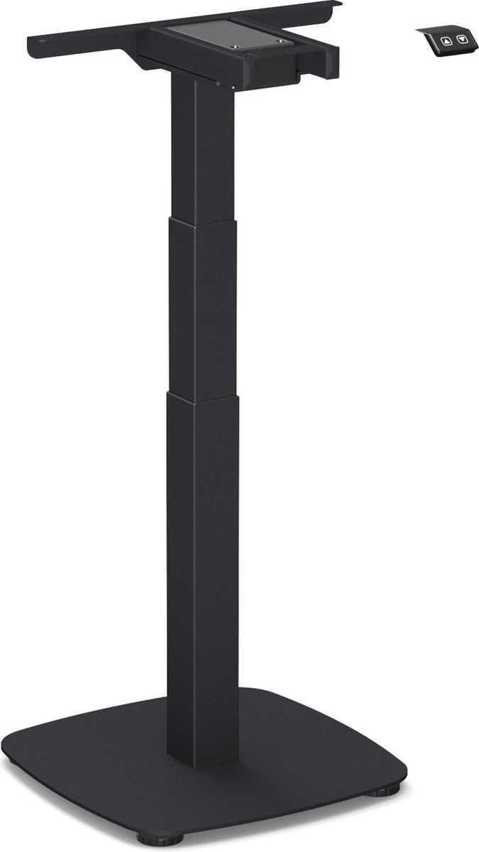 TinyDesk Height Adjustable Small Desk - Electric Frame - Height 58-123cm - Black