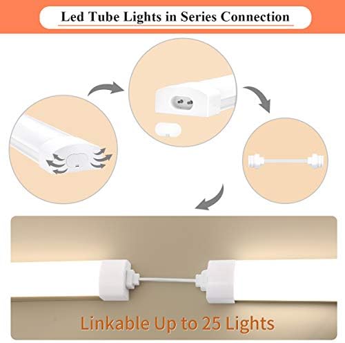 Airand Linkable LED Batten Light Tube Light 2FT 18W 1800LM Ceiling Light for Garage Office Cellar Shop Basement School Bathroom Restaurant Hotel Hostipatal,Ideal Indoor or Outdoor,60CM Natural White