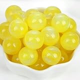 100/50/30/10/5 cuentas redondas de resina de imitación de ojo de gato para hacer joyas a mano, pulseras, pendientes, accesorios, 8-20 mm, estilo 2, amarillo, 30 unidades de 12 mm