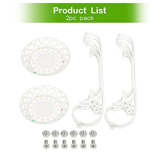 Sungmor Lightweight Metal Flower Pot Stands - 2 Pack 29.7 Inches Tall White Plant Stand - Rustproof Potted Plant Holder Container Support - Indoor & Outdoor Elegant Corner Decorative Display Rack #TOP3