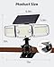 Thumok 280LEDS Clip on Solar Lights Outdoor,1-Seconds Install,3 Heads Motion Sensor Outdoor Light with Remote Control, 270° Wide Angle Security Light for Backyard Yard Fence Patio Garage (1)