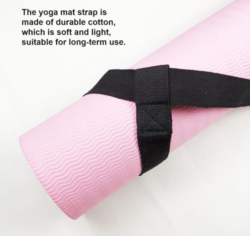 Riarbronee Yoga Mat Carrying Strap Sling，Adjustable Loops for all Mat Sizes（Mat not included） (Black) - Image 4