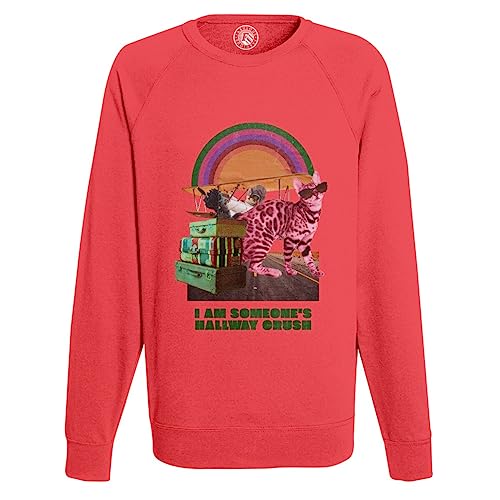 Sweat Shirt Homme Hallway Crush Chat Collage Vintage - L'art rétro et humour pour le quotidien