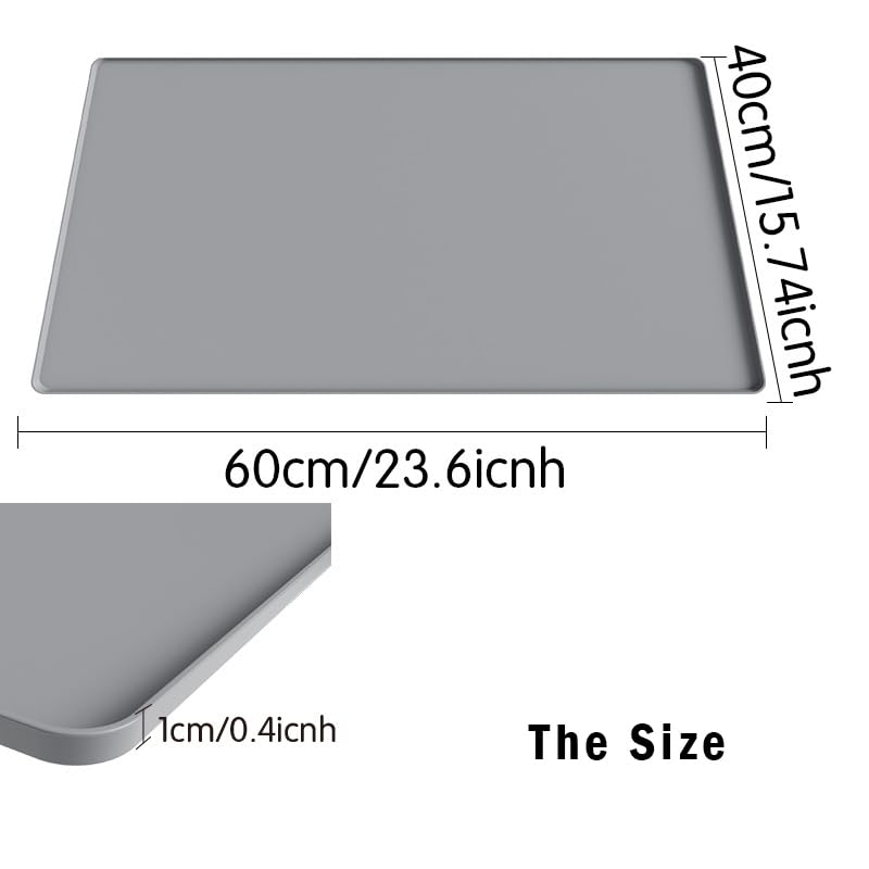 Tapete de café de silicona, tapete de barra de café de 16 x 24 pulgadas con tapete de secado de platos desmontable, 2 accesorios de barra de cocina que se ajustan debajo de la máquina de café espresso