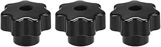 Tool parts 3 Pcs Star Knob Grip Handle M8 Diameter Brass for INSErt Female Thread Black