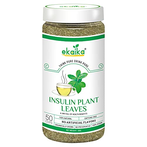 Ekaika – Insulin Plant Leaves Tea – 50g | Herbal Tea For Diabetes | Controls Blood Sugar Levels | Costus Igneus | Caffeine Free Tea For Diabetics | 50 Cups Ekaika – Insulin Plant Leaves Tea – 50g | Herbal Tea For Diabetes | Controls Blood Sugar Levels | Costus Igneus | Caffeine Free Tea For Diabetics | 50 Cups