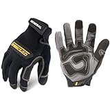 General Utility Spandex Gloves, 1 Pair, Black, Large