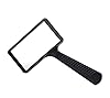 100x50mm Rectangle Handheld Magnifying Glass - 5X HD Real Glass Magnifier