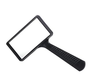 100x50mm Rectangle Handheld Magnifying Glass - 5X HD Real Glass Magnifier