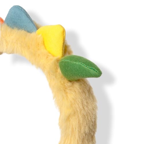 Image of Radhu & Kabby Dino Hairband For Women /Girls | Cartoon Hair Hoop Animal Headwear | Plush Animal Headwears | Soft And Comfortable | Yellow color | All Occasion | Same As Pic | 1 pc