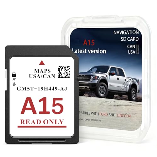 2025 Latest Navigation SD Card for Ford A15–GPS Map Update for Lincoln & Ford, Compatible with F-150, Explorer, Escape, Fusion, Edge, Expedition,Navigator, MKC, MKZ, MKX, Sync, USA & Canada
