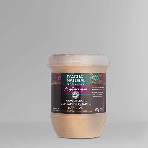 Creme Esfoliante Cristais e Quartzo e Argilas, D'agua Natural, 650 g
