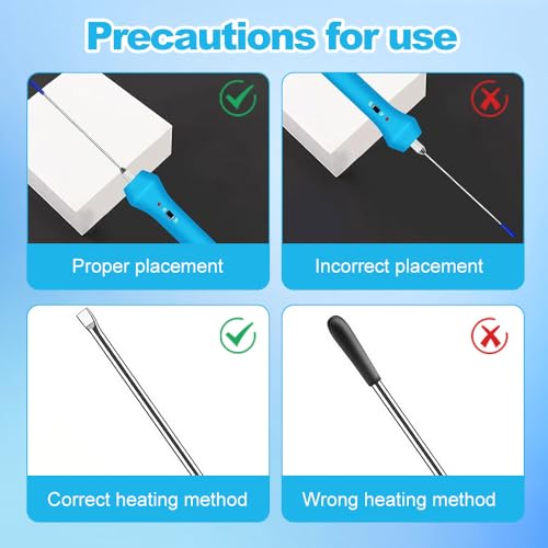 DAJASD Styroporschneider,15 CM27W Schaumstoff Schneider mit Netzteil Kontrollleuchten,100-240V Heißdrahtschneider,Elektrischer Schaumstoffschneider Für Schnittkante,Gravierwerkzeug,Kunst Diy Eu-stecke