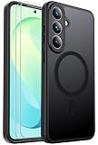 für Samsung Galaxy S26 FE Hülle, mit 2 Stück Panzer Schutz Glas, Schwarz
