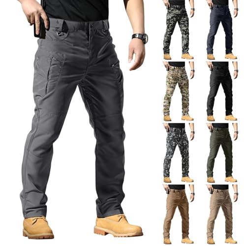 Clovetrend - Tactical Waterproof Pants, Construction Cargo Pants with Pockets Tactical for Men Durable Ripstop Hiking Pant3