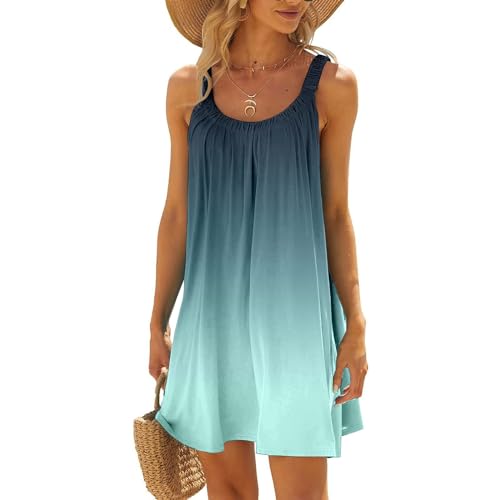 Robe de plage sans manches imprimé coloré jupe décontractée chic - 4