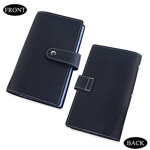 Business Card Holder Book, Lizimandu Business Card Book Case Pu Leather Organization Binder Name Id Card Holder For Men & Women, Up To 96 Cards Capacity (1 Pack, 1-Black2) #TOP1