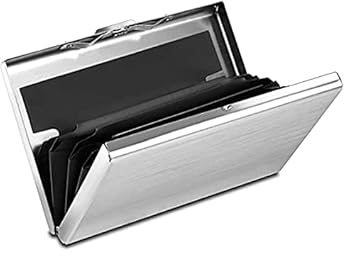 StealODeal Silver RFID Blocking 6 Slot Stainless Steel ATM/Credit/Debit for Men & Women Card Holder