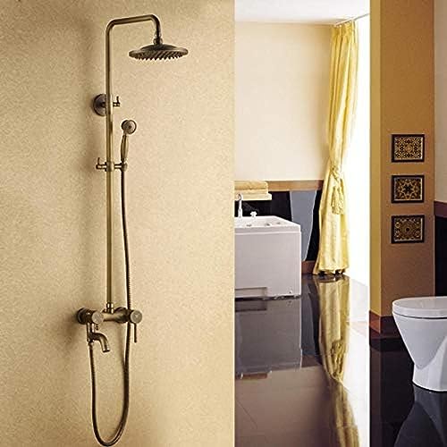 Kit de douche antique en laiton pour salle de bain rétro chic