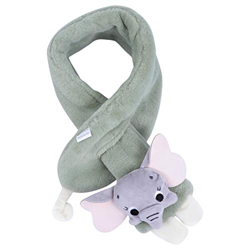 Amosfun Cachecol de Pelúcia Dos Desenhos Animados Elefante Crianças Inverno Gravata Cruzada Envoltór