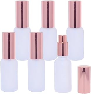6 Packs Frosted Glass Spray Bottle Travel Spray Bottles Perfume Atomizer Fine Mist Spray Bottles DIY Empty Bottle For Essential Oils,Perfume,Cosmetic Liquids Funnel&dropper Labels Included (30ml/1oz)