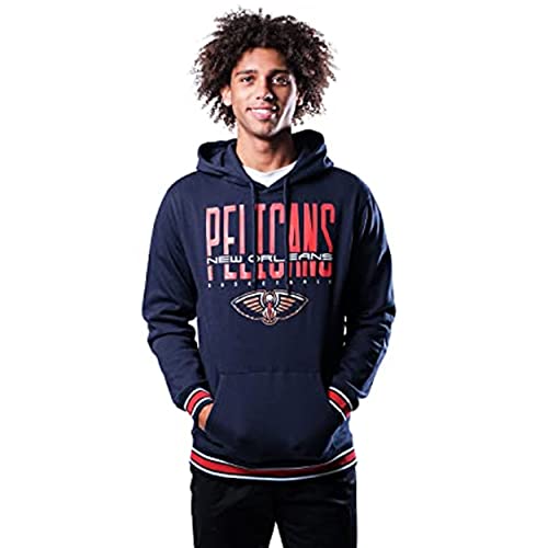 Ultra Game NBA Official Men’s Soft Fleece Hoodie Pullover Sweatshirt - Unisex, New Orleans Pelicans, Team Color, Small