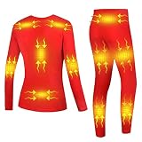 XIALIUXIA Women Heated Thermal Underwear Set for Winter/Skiing, Heated Underwear Thermal, USB Insula