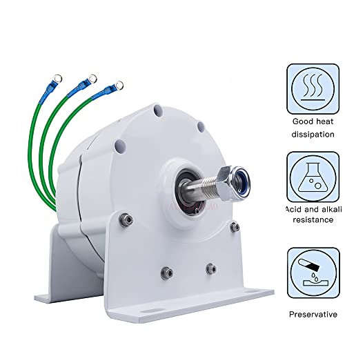 Generador de imán permanente sin engranajes de 800 W para conservación del agua y energía eólica, 12 V, 24 V, 48 V, baja RPM 300 rpm, solución de energía doméstica
