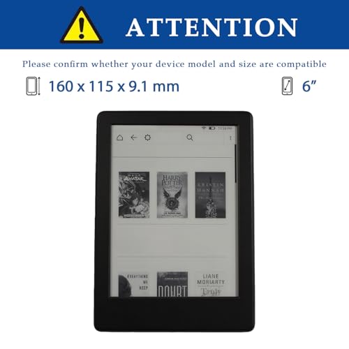 Funda de cuero compatible con Kindle 2016 con carcasa de TPU resistente azul 2