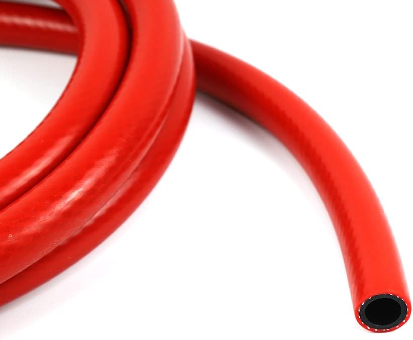 TenKe 5ft Universal High Temperature 1-Ply Reinforced 16mm 5/8" ID Heater Hose Silicone Vacuum Hose Tubing (5ft 16mm Red)