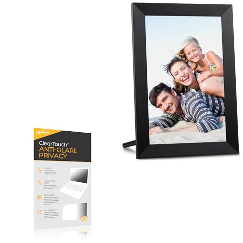 BoxWave Screen Protector Compatible with AEEZO Digital Picture Frame (10.1 in) - ClearTouch Anti-Glare Privacy (2-Pack), Privacy Screen Protector Flexible Film Anti-Glare