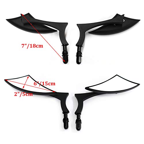 Chrome Big Blade Motorcycle Rearview Mirrors For Harley Davidson Cruiser Bobber