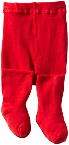Jefferies Socks Baby-girls Infant Seamless Organic Cotton Tights, Red, 6-18 Months