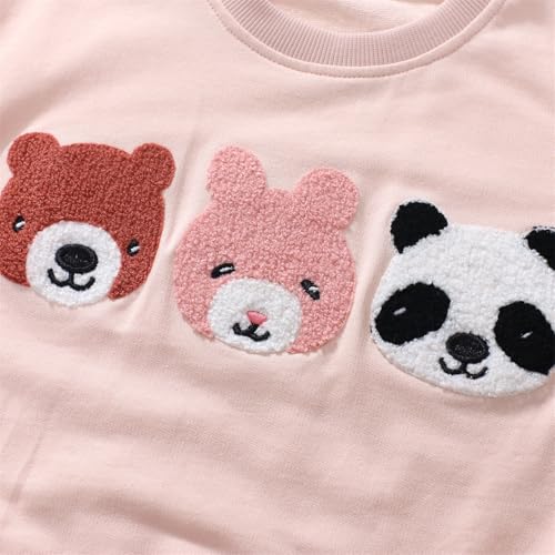 Image of Little Girls Clothes Sets - Cute Sweatshirts Top Shirt & Leggings 2 Piece Kids Fall Winter Outfits Toddler Clothing