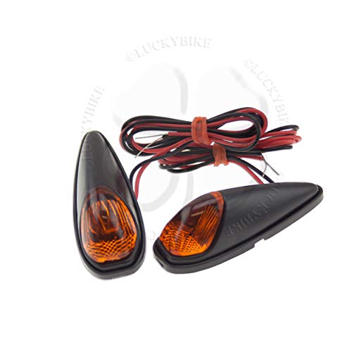Surface Mount Light Mini Bullet LED Turn Signal Motorcycle Amber Black Blinker